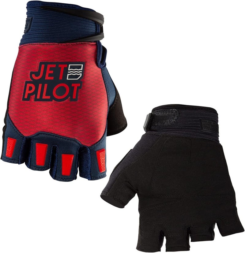 Jetpilot Hold Fast Short Finger PWC Gloves - High-Intensity Water Sports: Jet Skiing, Kayaking, Windsurfing, Kiteboarding, Sailing, Diving, Stand Up Paddle Boarding, Personal Water Craft - Image 1